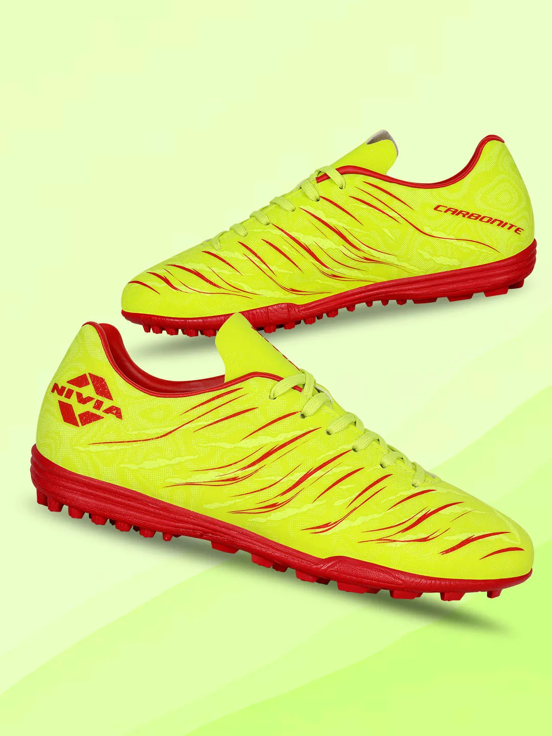 Nivia Carbonite 6.0 Turf Shoes For Men. (Sulphur Green)