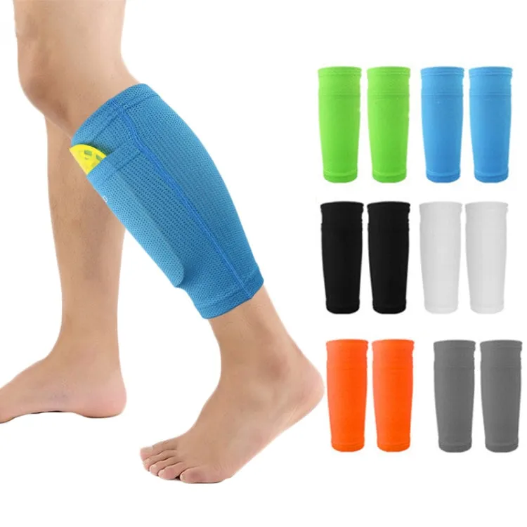 Sweat-Absorbing Breathable Insert Socks Calf Guard Socks Football Protective Gear(White S)